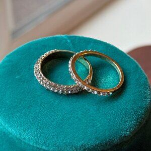 Stacking Gold Tone Fashion Bling Rings